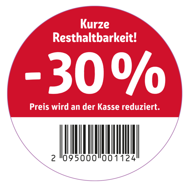Rabattetiketten, Werbeetiketten, Informationsetiketten