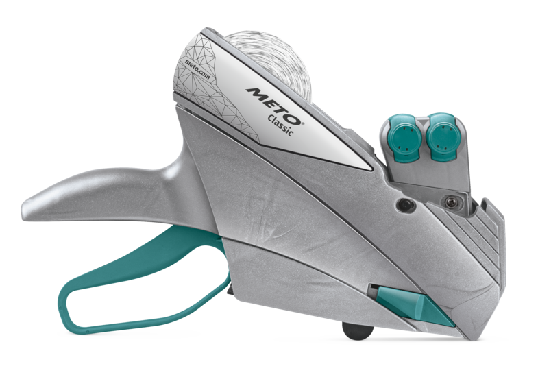 Meto hand labeler Classic L for two-line price labeling with labels in 32 x 19 mm