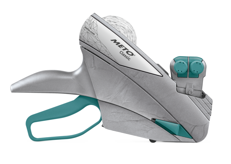 Meto Classic M - Hand labeler with label roll, side view