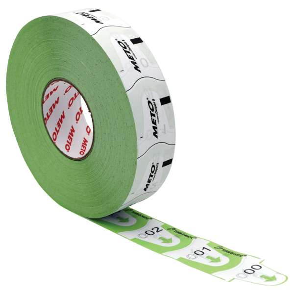 Produktbild Grüne Meto Ticketrolle - Grüne Turn- Matic Ticketrolle zur Organisation des Warteschlangenaufrufsystems