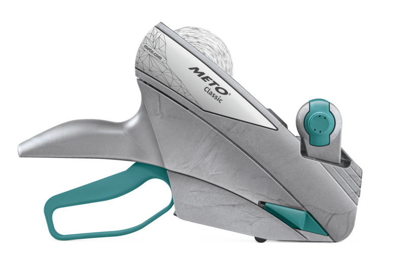 Meto Classic S - Etiquetadora manual con rollo de etiquetas, vista lateral