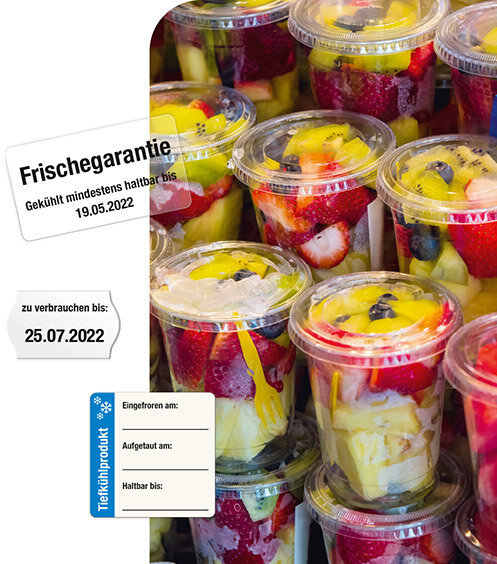 Etiketten, Informationsetiketten, Webeetiketten, Siegeletiketten, Lebensmittel, Gastronomie