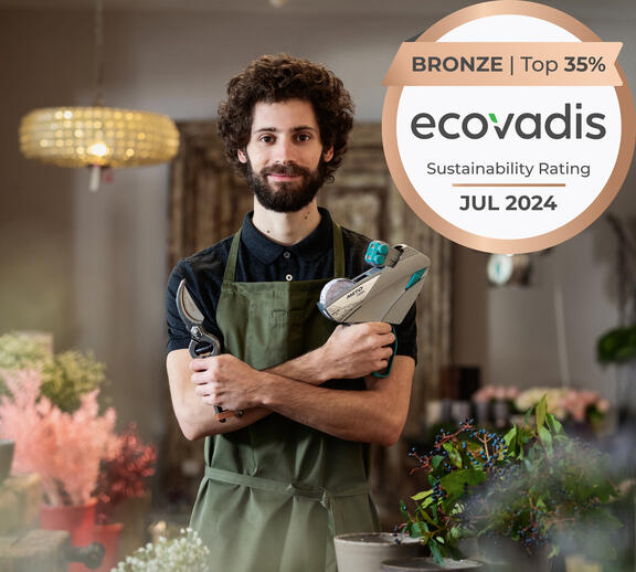 Bild von der ecovadis -Sustainability Rating Juli 2024 - Meto erzielt die Bronze Auszeichnung und zählt zu den Top 35%
