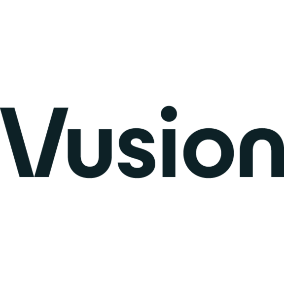 Vusion Logo – Anbieter elektronischer Preisschilder und Technologiepartner von Meto