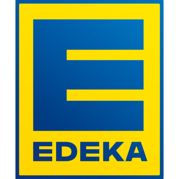 EDEKA Logo – Lebensmittelhändler und Partner von Meto für Etikettier- und Auszeichnungslösungen
