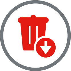 Symbol der Abfallreduktion