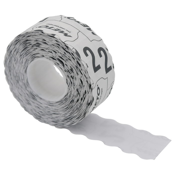 Étiquetage Meto 26x12 mm, blanc, adhésif permanent, 36 rouleaux