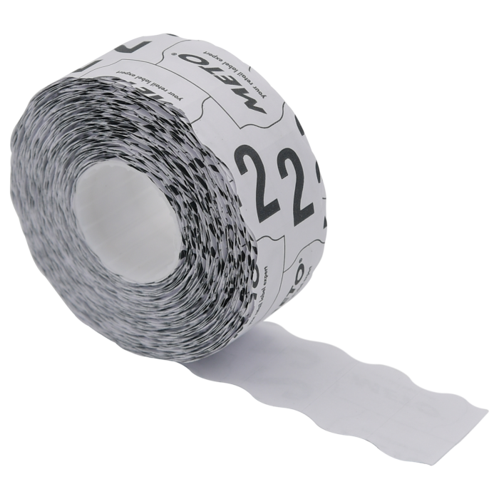 Étiquetage Meto 26x16 mm, blanc, adhésif permanent, 36 rouleaux
