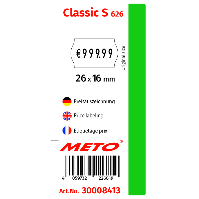 Meto Classic S 626/16, étiqueteuse de prix, entre autres pour l’étiquetage de prix