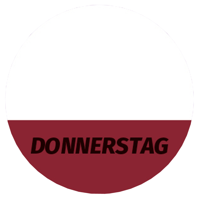 Étiquettes lavables « Donnerstag » pour usage quotidien, couleur marron, rondes de 26 mm, 1 000 étiquettes par boîte de Distributeur