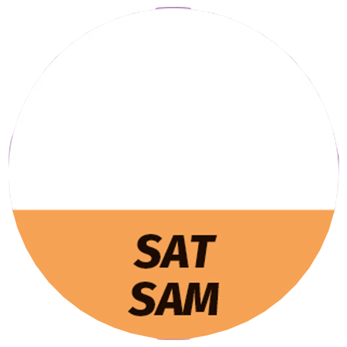 Étiquettes lavables « Sat/Sam » pour usage quotidien, couleur beige, rondes de 26 mm, 1 000 étiquettes par boîte de Distributeur