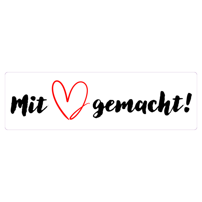 Étiquette « Mit Herz gemacht »