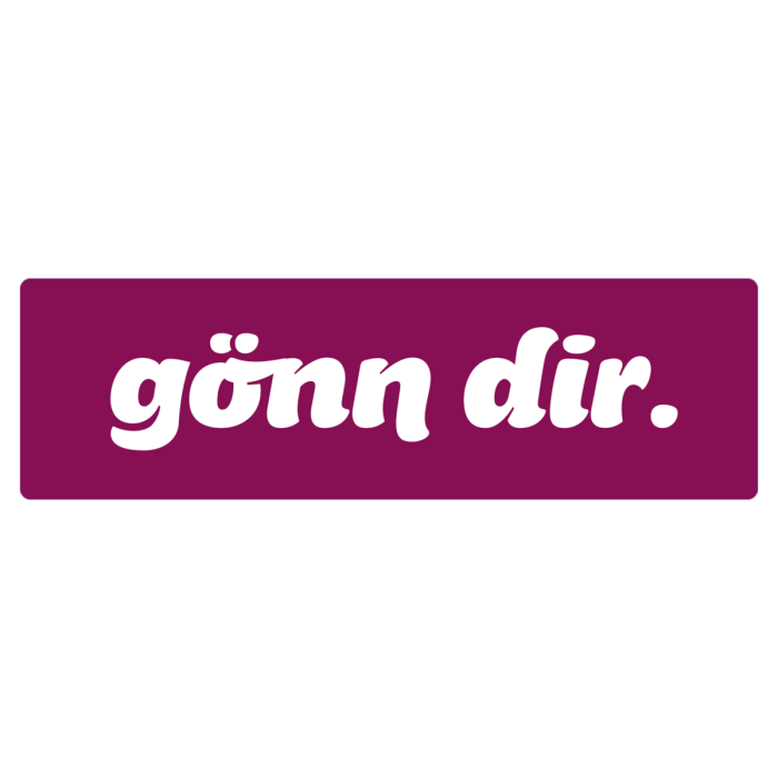 Étiquette de bouteille « gönn dir »