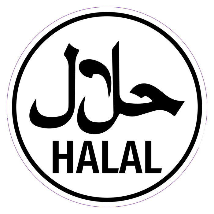 Étiquette HALAL ronde de 42 mm, blanche, 1 000 étiquettes par rouleau, adhésif permanent