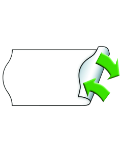 Meto labels 26x12mm, white, removable, 6 rolls