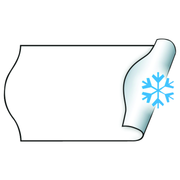 Meto labels 22x12mm, white, frozen, 12 rolls