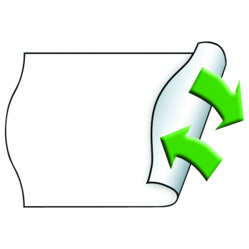 Meto labels 22x16mm, white, removable, 12 rolls