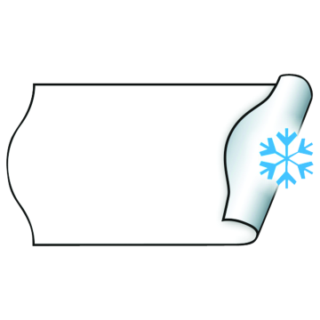 Meto labels 26x12mm, white, frozen, 6 rolls