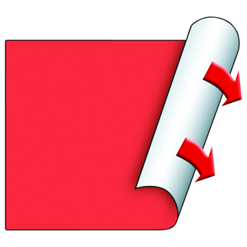 Meto labels 29x28mm, fluorescent red, permanent adhesive, 5 rolls