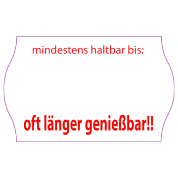 Meto Etiketten 26x16 mm, Haltezeitenetikett, oft länger genießbar!, weiß, tiefkühlgeeignet, 36 Rollen