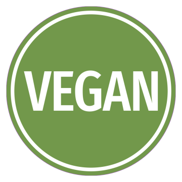 Étiquette "Vegan" ronde de 42 mm, de couleur verte, 1 000 étiquettes par rouleau, adhésif permanent