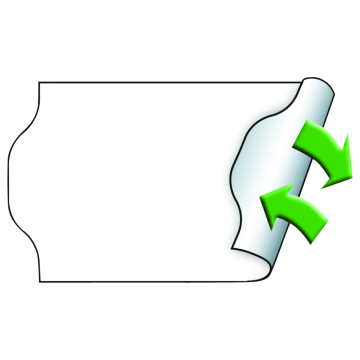 Meto labels 32x19mm, white, removable, 5 rolls