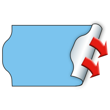 Étiquetage Meto 32x19 mm, bleu, adhésif permanent, 30 rouleaux
