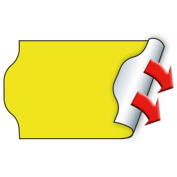 Étiquetage Meto 32x19 mm, jaune, adhésif permanent, 30 rouleaux