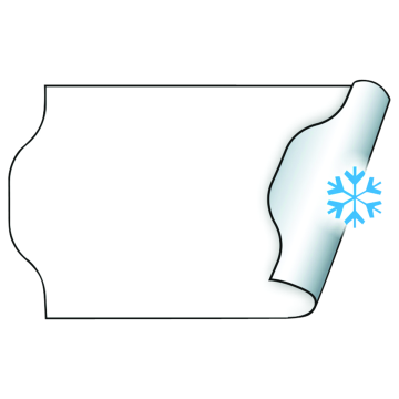 Meto labels 32x19mm, white, frozen, 5 rolls