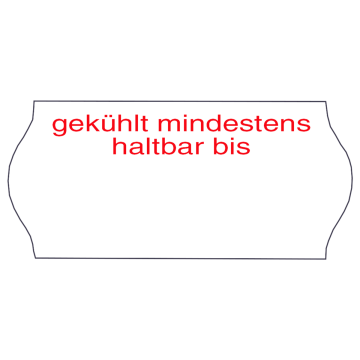 Meto Etiketten 26x12 mm in weiß, Vordruck, tiefkühlgeeignet, 36 Rollen