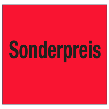 Meto Etiketten 29x28 mm, fluor-rot, Vordruck, permanent haftend, 30 Rollen