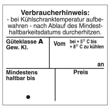 Meto Etiketten 29x28 mm, weiß, permanent haftend, 30 Rollen