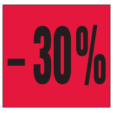 Meto Etiketten 29x28 mm, fluor-rot, Vordruck, permanent haftend, 30 Rollen