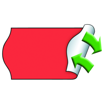 Meto Etiketten 22x12mm, fluor rot, wiederablösbar, 6 Rollen