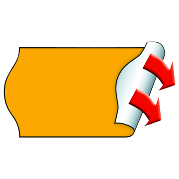 Meto Etiketten 22x12mm, fluor orange, permanent haftend, 12 Rollen