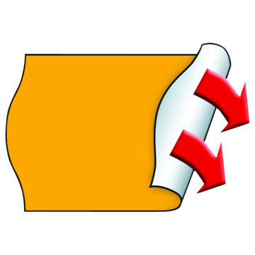 Meto Etiketten 22x16mm, fluor orange, permanent haftend, 6 Rollen