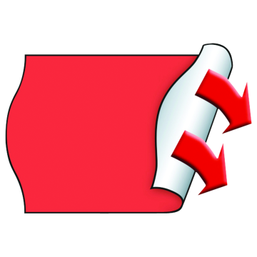 Meto Etiketten 22x16mm, fluor rot, permanent haftend, 12 Rollen