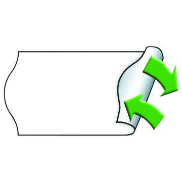 Meto Etiketten 26x12 mm, weiß, universeller transportschnitt, wiederablösbar, 36 Rollen