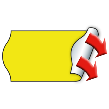 Meto Etiketten 26x12 mm, fluor-gelb, permanent haftend, 36 Rollen