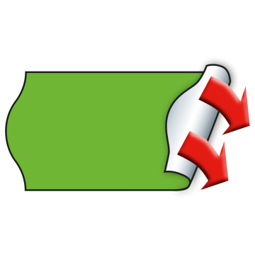 Meto Etiketten 26x12 mm, grün, permanent haftend, 36 Rollen