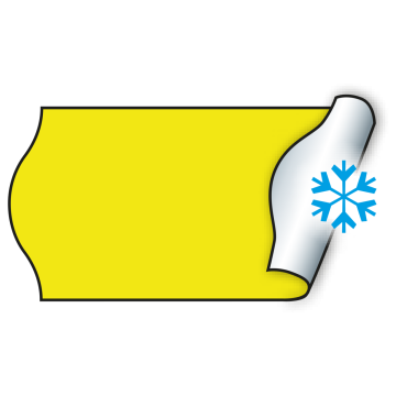 Meto Etiketten 26x12 mm, fluor-gelb, tiefkühlgeeignet, 36 Rollen