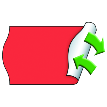 Meto Etiketten 26x16mm, fluor rot, wiederablösbar, 6 Rollen