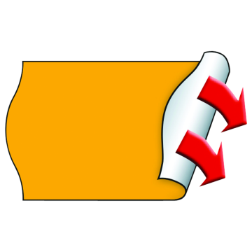 Meto Etiketten 26x16 mm, fluor-orange, permanent haftend, 36 Rollen