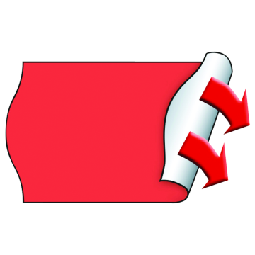 Meto Etiketten 26x16 mm, fluor-rot, permanent haftend, 36 Rollen