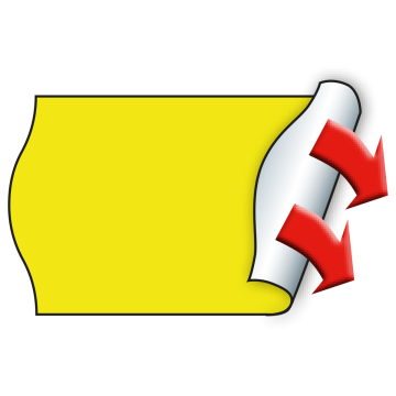 Meto Etiketten 26x16 mm, fluor-gelb, permanent haftend, 36 Rollen