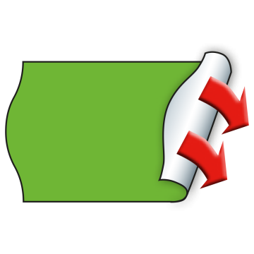 Meto Etiketten 26x16 mm, grün, permanent haftend, 36 Rollen