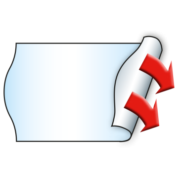 Meto Etiketten 26x16 mm, weiß, Polyester-Folienetikett, 36 Rollen