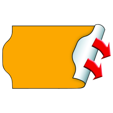 Meto Etiketten 32x19mm, fluor orange, permanent haftend, 10 Rollen