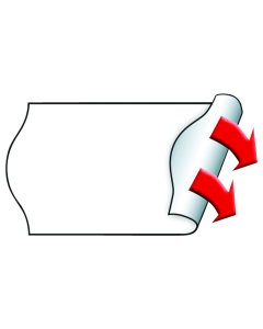 Meto Etiketten 22x12mm, wei&szlig;, permanent haftend, 6 Rollen