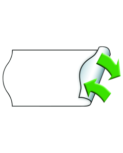 Meto Etiketten 26x12mm, wei&szlig;, wiederabl&ouml;sbar, 6 Rollen